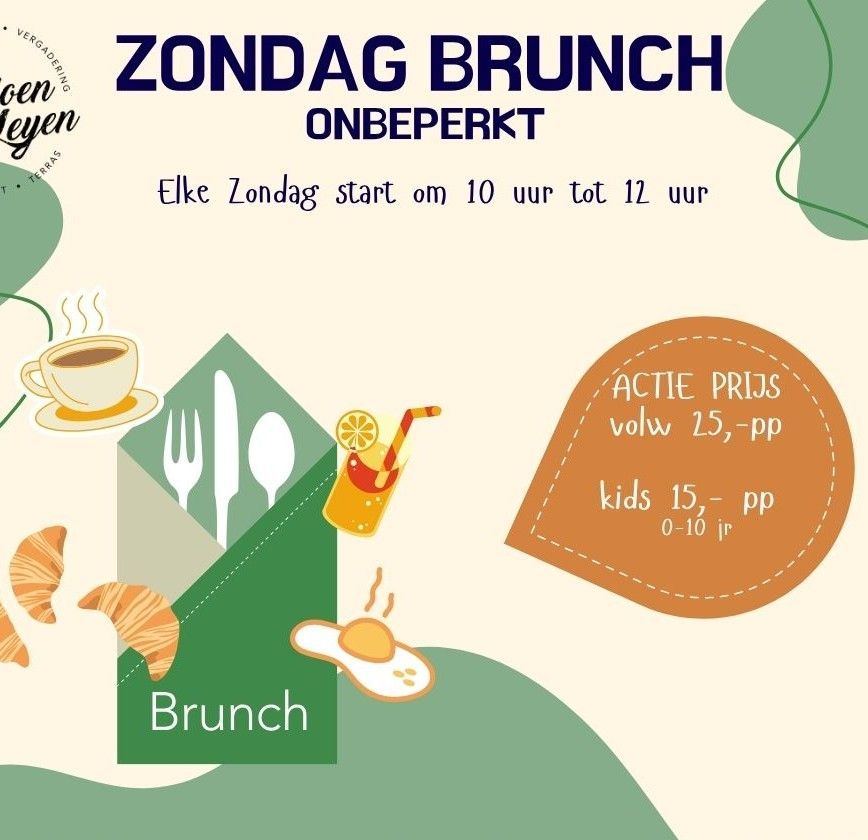 Zondag Brunch onbeperkt